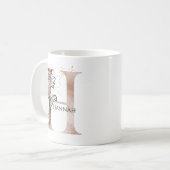 Monogram Initial Modern Letter H Boho Personalisie Kaffeetasse (Vorderseite Links)