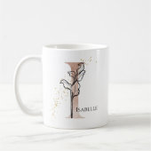 Monogram, Initial Modern Letter I Boho Personalisi Kaffeetasse (Links)