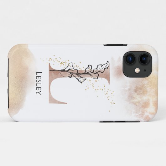 Monogram Initial Modern Letter L Boho Personalisie Case-Mate iPhone Hülle (Rückseite (Horizontal))