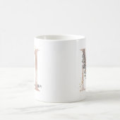 Monogram Initial Modern Letter M Boho Personalisie Kaffeetasse (Mittel)