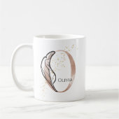 Monogram, Initial Modern Letter O Boho Personalisi Kaffeetasse (Links)
