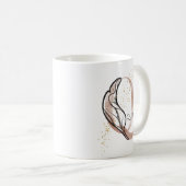Monogram Initial Modern Letter Q Boho Personalisie Kaffeetasse (VorderseiteRechts)