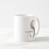 Monogram Initial Modern Letter S Boho Personalisie Kaffeetasse (VorderseiteRechts)