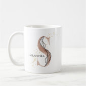 Monogram Initial Modern Letter S Boho Personalisie Kaffeetasse (Links)