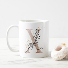 Monogram Initial Modern Letter X Boho Personalisie Kaffeetasse