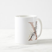 Monogram Initial Modern Letter X Boho Personalisie Kaffeetasse (VorderseiteRechts)