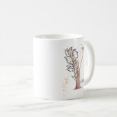 Monogram Initial Modern Letter Y Boho Personalisie Kaffeetasse (VorderseiteRechts)