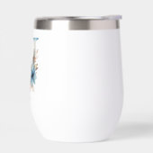 Monogram Initial N Blue Floral Watercolor Geschenk (Links)