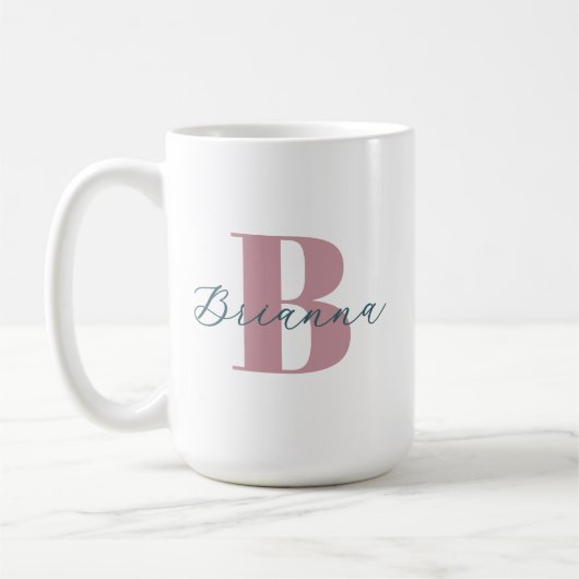 Monogram Initial Name Christian Faith Based Kaffeetasse (Links)