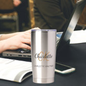 Monogram Initial Name einfach Thermobecher