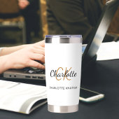 Monogram Initial Name einfach Thermobecher