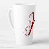 Monogram Initial Name Script Minimal Wedding Gift Milchtasse (Linke Ecke)