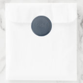 Monogram-Initial-Navy-Blue-Wax-Siegel-Sticker Runder Aufkleber (Tasche)