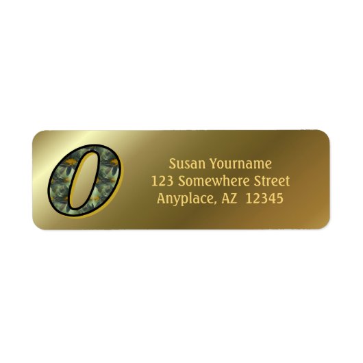 Monogram Initial O Daisies Art Return Address  (Vorne)