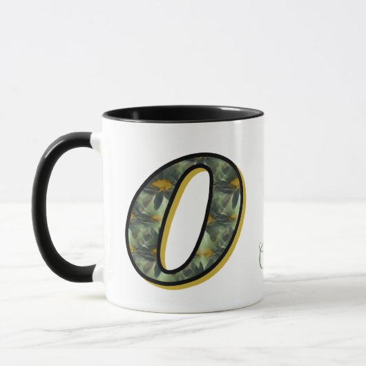 Monogram Initial O Daisies Floral Art Personalized Tasse (Links)