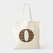 Monogram Initial O Elegant Floral Tote Bag Tragetasche (Vorne)