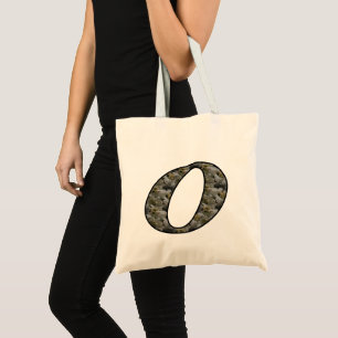 Monogram Initial O Hydrangea Floral Tote Bag Tragetasche