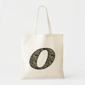 Monogram Initial O Hydrangea Floral Tote Bag Tragetasche (Vorne)