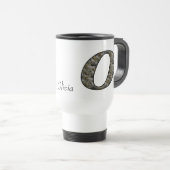 Monogram Initial O Hydrangea Flower Personalized Reisebecher (VorderseiteRechts)