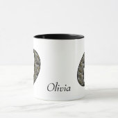 Monogram Initial O Hydrangea Flower Personalized Tasse (Zentrum)