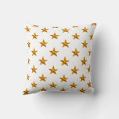 Monogram Initial Orange Gold Celestial Star Decke Kissen (Rückseite)