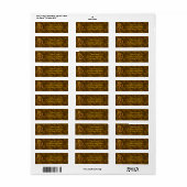 Monogram Initial P Gold Peony Return Address  (Vorne)