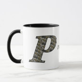 Monogram Initial P Hydrangea Flowers Personalized Tasse (Links)