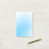 Monogram Initial Pastellblau Gradient Moderne Chic Post-it Klebezettel (Auf Schreibtisch)