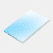 Monogram Initial Pastellblau Gradient Moderne Chic Post-it Klebezettel (angewinkelt)