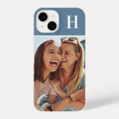 Monogram Initial Photograph Modern iPhone Hülle (Rückseite)