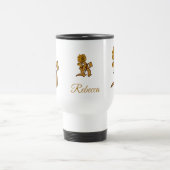 Monogram Initial R Elegant Gold Peony Personalized Reisebecher (Mittel)