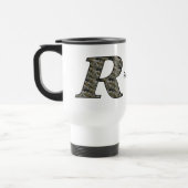 Monogram Initial R Hydrangea Flowers Personalized Reisebecher (Links)