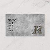 Monogram Initial R Hydrangea Flowers Visitenkarte (Vorderseite)