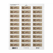 Monogram Initial R Vintage Floral Return Address (Vorne)