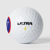 Monogram Initial Red White Blue Choose Brand Golfball (Logo)