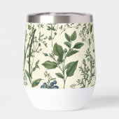 Monogram Initial Sage Green Botanical Florals Gift (Rückseite)