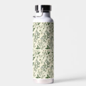 Monogram Initial Sage Green Botanical Florals Gift Trinkflasche (Rechts)