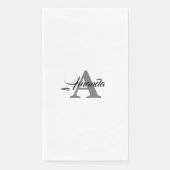 Monogram Initial Simple Elegant Individuelle Name Serviette (Vorderseite)