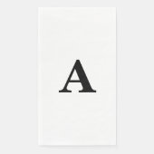 Monogram Initial Simple Elegant Individuelle Name Serviette (Vorderseite)