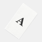 Monogram Initial Simple Elegant Individuelle Name Serviette (Ecke)