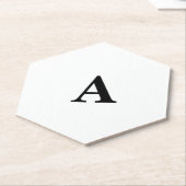 Monogram Initial Simple Elegant Individuelle Name Untersetzer (angewinkelt)