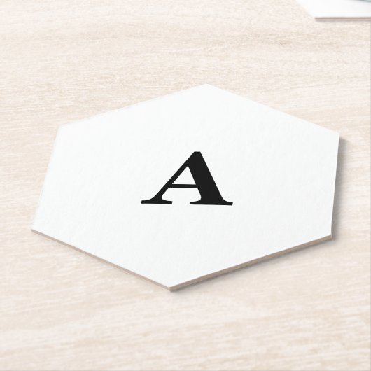 Monogram Initial Simple Elegant Individuelle Name Untersetzer (angewinkelt)