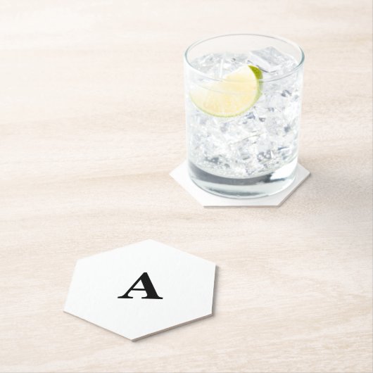 Monogram Initial Simple Elegant Individuelle Name Untersetzer (Vor Ort)