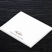 Monogram Initial-Skript weiß schwarz Post-it Klebezettel