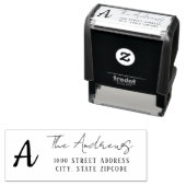 Monogram Initial-Skriptname Permastempel (Beispiel)