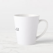 Monogram Initial, Stylish Script my world, Milchtasse (Rechts)