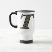 Monogram Initial T Hydrangea Floral Travel Mug Reisebecher (Links)