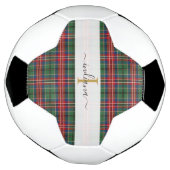 Monogram Initial Tartan Karierter Skriptname Fußball (Gedreht)