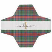 Monogram Initial Tartan Karierter Skriptname Fußball (Flach)