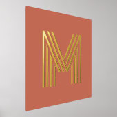 Monogram, initial terracotta, beliebige Farbe Hint Foliendrucke (Ablage )